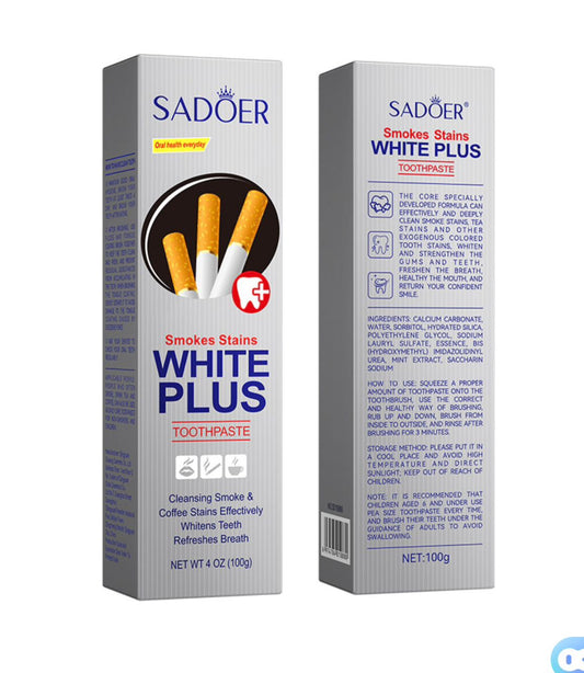 White plus toothpaste - smoke stain, coffee stain, tooth decay and bad breath remover