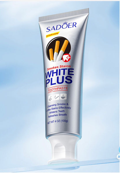 White plus toothpaste - smoke stain, coffee stain, tooth decay and bad breath remover