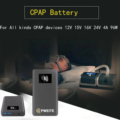CPAP Battery Pack Power Bank DC Output 12V 15V 19V 20V 24V 3.75A 2.5A Powerbank For Resmed S9 Airsense 10 S11 S10 Airmini Curve